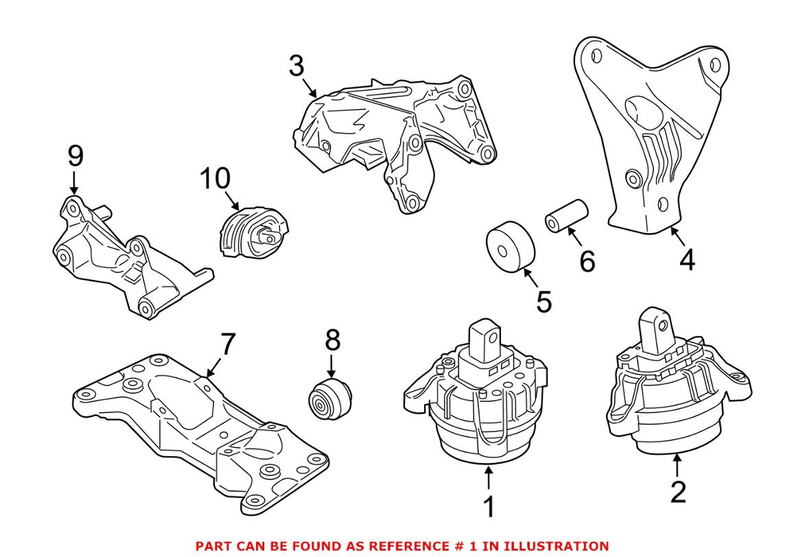 BMW Engine Mount - Passenger Side 22116786242